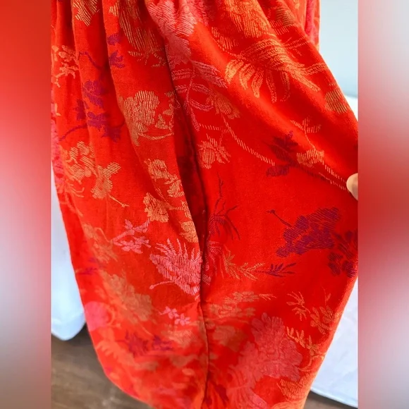 Universal Threads Linen Rayon Mix Orange Smocked Sundress Size L - Picture 5 of 10